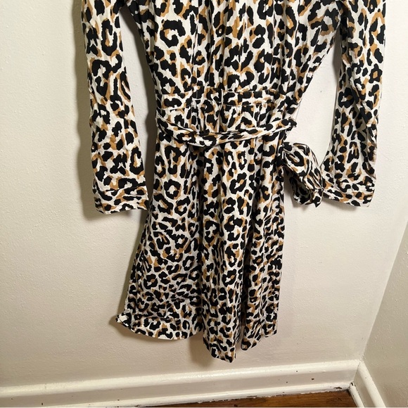 J. Crew Factory Leopard Tie-Waist Shirtdress in Cotton Poplin 8 - Picture 10 of 13